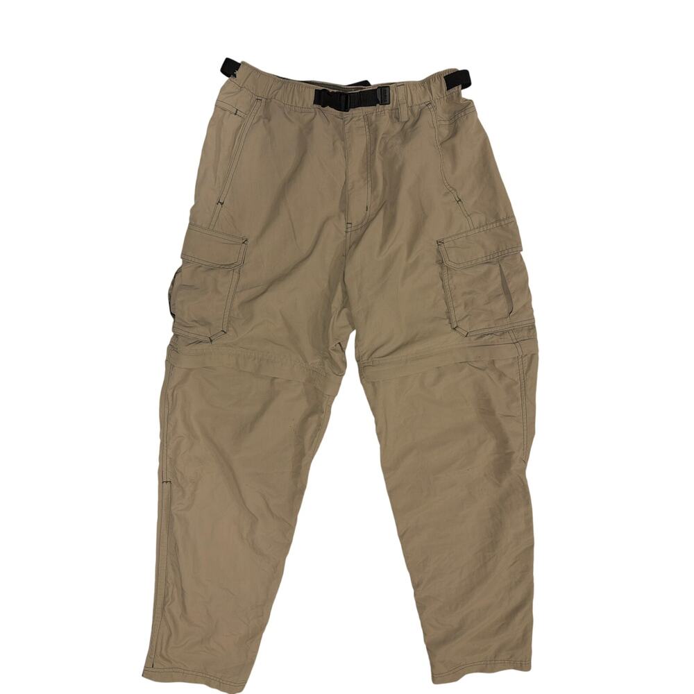 REI Convertible Pants 32 Mens Tan Zip off Hiking Outdoor Cargo Adjustable Size